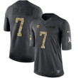Men's Pittsburgh Steelers #7 Ben Roethlisberger Black Anthracite 2016 Salute To Service Stitched Nfl Nike Limited Jersey Nfl