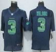 Seattle Seahawks #3 Russell Wilson Navy Blue Strobe 2015 Nfl Nike Fashion Jersey Nfl