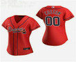Personalize Jersey Women's Custom Atlanta Braves 2020 Red Alternate Nike Jersey Mlb