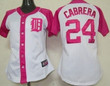 Detroit Tigers #24 Miguel Cabrera 2012 Fashion Womens By Majestic Athletic Jersey Mlb- Women's
