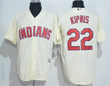 Men's Cleveland Indians #22 Jason Kipnis Cream Stitched Mlb Majestic Cool Base Jersey Mlb