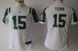 Nike New York Jets #15 Tim Tebow White Game Womens Jersey NFL- Women's