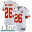 Nike Chiefs #26 Damien Williams White Super Bowl Liv 2020 Youth Stitched Nfl Vapor Untouchable Limited Jersey Nfl