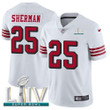 Nike 49Ers #25 Richard Sherman White Super Bowl Liv 2020 Rush Youth Stitched Nfl Vapor Untouchable Limited Jersey Nfl