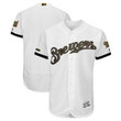 Personalize Jersey Men's Milwaukee Brewers Majestic White 2018 Memorial Day Authentic Collection Flex Base Team Custom Jersey Mlb