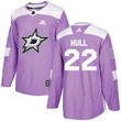 Adidas Stars #22 Brett Hull Purple Fights Cancer Stitched Nhl Jersey Nhl