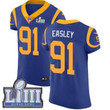 #91 Elite Dominique Easley Royal Blue Nike Nfl Alternate Men's Jersey Los Angeles Rams Vapor Untouchable Super Bowl Liii Bound Nfl