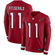 Nike Cardinals #11 Larry Fitzgerald Red Team Color Men's Stitched Nfl Limited Therma Long Sleeve Jersey Nfl