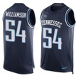 Men's Tennessee Titans #54 Avery Williamson Navy Blue Hot Pressing Player Name & Number Nike Nfl Tank Top Jersey Nfl