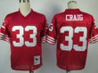 San Francisco 49Ers #33 Roger Craig Red Throwback Jersey Nfl
