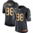 Men's Atlanta Falcons #98 Takkarist Mckinley Anthracite Gold 2016 Salute To Service Stitched Nfl Nike Limited Jersey Nfl