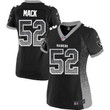 Nike Raiders #52 Khalil Mack Black Women's Stitched NFL Elite Drift Fashion Jersey NFL- Women's