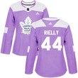 Adidas Toronto Maple Leafs #44 Morgan Rielly Purple Authentic Fights Cancer Women's Stitched NHL Jersey NHL- Women's