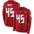 Buccaneers #45 Devin White Red Team Color Men's Stitched Football Limited Therma Long Sleeve Jersey Nfl