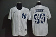 Men's New York Yankees #99 Aaron Judge White Team Logo Stitched Mlb Cool Base Nike Jersey Mlb