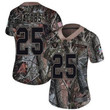 Raiders #25 Josh Jacobs Camo Women's Stitched Football Limited Rush Realtree Jersey Nfl- Women's