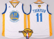 Men's Golden State Warriors #11 Klay Thompson White 2017 The Nba Finals Patch Jersey Nba