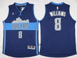 Men's Dallas Mavericks #8 Deron Williams Revolution 30 Swingman The City Navy Blue Jersey Nba