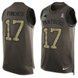 Men's Carolina Panthers #17 Devin Funchess Green Salute To Service Hot Pressing Player Name & Number Nike Nfl Tank Top Jersey Nfl