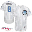 Men's Chicago Cubs #8 Andre Dawson White With Baby Blue Father's Day Stitched Mlb Majestic Flex Base Jersey Mlb