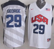 2012 Olympics Team Usa #29 Paul George Revolution 30 Swingman White Jersey Nba