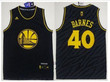 Golden State Warriors #40 Harrison Barnes Black Precious Metals Fashion Stitched Nba Jersey Nba