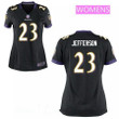 Women's Baltimore Ravens #23 Tony Jefferson Black Road Stitched Nfl Nike Game Jersey Nfl- Women's