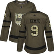 Adidas Los Angeles Kings #9 Adrian Kempe Green Salute to Service Women's Stitched NHL Jersey NHL- Women's