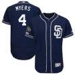 Men's San Diego Padres 4 Wil Meyers Navy 50Th Anniversary And 150Th Patch Flexbase Jersey Mlb