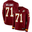 Nike Redskins #71 Trent Williams Burgundy Red Team Color Men's Stitched Nfl Limited Therma Long Sleeve Jersey Nfl