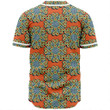 Ankara Pattern Orange Baseball Jersey | Colorful | Adult Unisex | S - 5Xl Full Size - Baseball Jersey Lf
