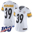 Steelers #39 Minkah Fitzpatrick White Women's Stitched Football 100Th Season Vapor Limited Jersey Nfl- Women's