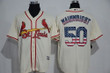Men's St. Louis Cardinals #50 Adam Wainwright Cream Usa Flag Fashion Mlb Baseball Jersey Mlb