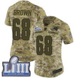 #68 Limited Jamon Brown Camo Nike Nfl Women's Jersey Los Angeles Rams 2018 Salute To Service Super Bowl Liii Bound Nfl
