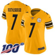 Nike Steelers #7 Ben Roethlisberger Gold Women's Stitched Nfl Limited Inverted Legend 100Th Season Jersey Nfl- Women's