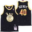 Men's Golden State Warriors #40 E-40 Black Nba Remix Jersey - Sick Wid It Nba