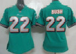 Nike Miami Dolphins #22 Reggie Bush Green Game Womens Jersey Nfl- Women's
