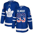 Adidas Maple Leafs #93 Doug Gilmour Blue Home Usa Flag Stitched Nhl Jersey Nhl