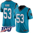Nike Panthers #53 Brian Burns Blue Men's Stitched Nfl Limited Rush 100Th Season Jersey Nfl