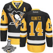 Men's Pittsburgh Penguins #14 Chris Kunitz Black Third A Patch Jersey 2017 Stanley Cup Champions Patch Nhl