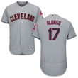 Cleveland Indians 17 Yonder Alonso Grey Flexbase Authentic Collection Stitched Baseball Jersey Mlb