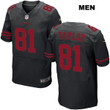 Mens Nike San Francisco 49Ers #81 Trent Taylor Stitched Black Elite Football Jersey Nfl