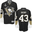 Youth Pittsburgh Penguins #43 Conor Sheary Black Home 2017 Stanley Cup Nhl Finals Patch Jersey Nhl