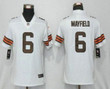 Women's Cleveland Browns #6 Baker Mayfield White 2020 New Vapor Untouchable Stitched Nfl Nike Limited Jersey Nfl- Women's