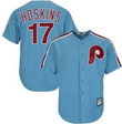 Phillies #17 Rhys Hoskins Light Blue New Cool Base Cooperstown Stitched Baseball Jersey Mlb