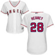 Angels #28 Andrew Heaney White Home Women's Stitched Baseball Jersey Mlb- Women's