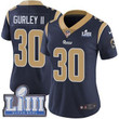 #30 Limited Todd Gurley Navy Blue Nike Nfl Home Women's Jersey Los Angeles Rams Vapor Untouchable Super Bowl Liii Bound Nfl