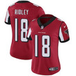 Nike Falcons #18 Calvin Ridley Red Team Color Women's Stitched Nfl Vapor Untouchable Limited Jersey Nfl- Women's