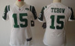 Nike New York Jets #15 Tim Tebow White Limited Womens Jersey Nfl- Women's
