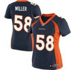 Women's Denver Broncos #58 Von Miller Navy Blue Alternate Nfl Nike Game Jersey Nfl- Women's